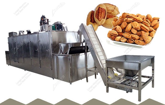 Industrial Belt Type Almond Roasting Machine|Nuts Roasting Machine Turkey