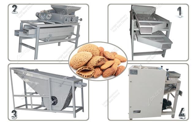Almond Cracking and Shelling Machine Line for Commercial