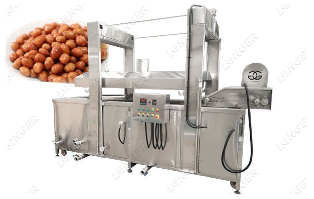 Industrial Peanut Fryer Machine 800L Oil Discharge