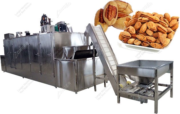 belt type almond roasting machine
