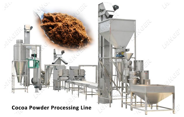 1 T Automatic Cocoa Powder Processing Machine Line