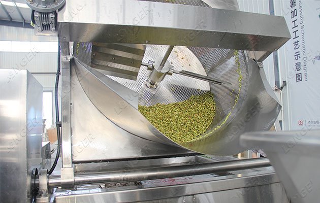 Batch Type Green Pea Frying Machine